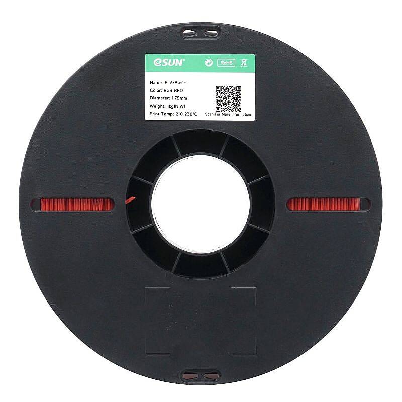 Esun PLA Basic Filament RGB Red 1.75mm 1000gr - 4