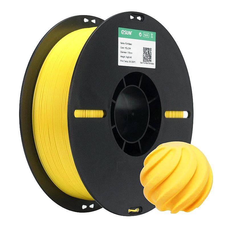 Esun PLA Basic Filament Yellow 1.75mm 1000gr - 1