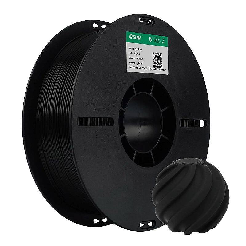 Esun PLA Basic Filament Black 1.75mm 1000gr - 1