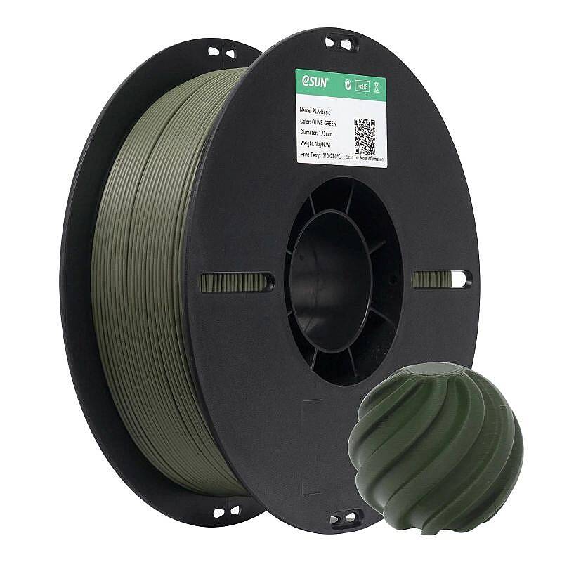 Esun PLA Basic Filament Olive Green 1.75mm 1000gr - 1