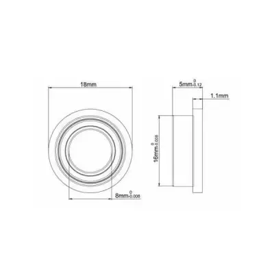 F688ZZ Flanşlı Rulman - 8mm İç Çap - 3 data-big=
