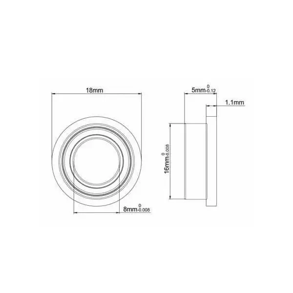 F688ZZ Flanşlı Rulman - 8mm İç Çap - 3