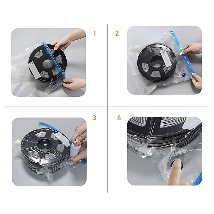 Vakumlu Filament Saklama Poşeti - 5 Adet - 4