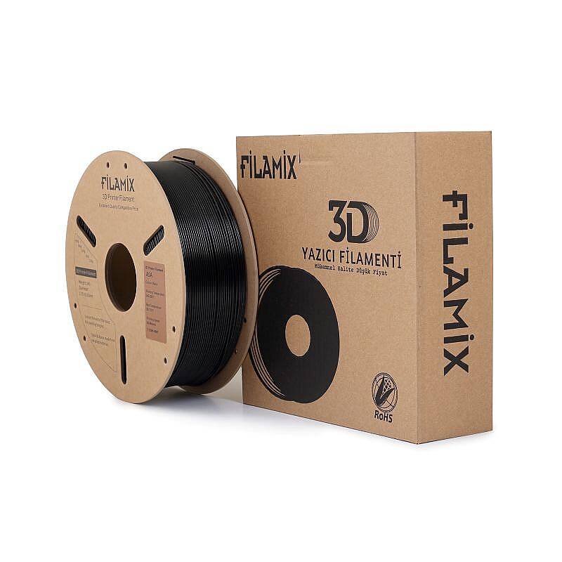 Filamix ASA Filament Black 1.75mm 1000gr - 3