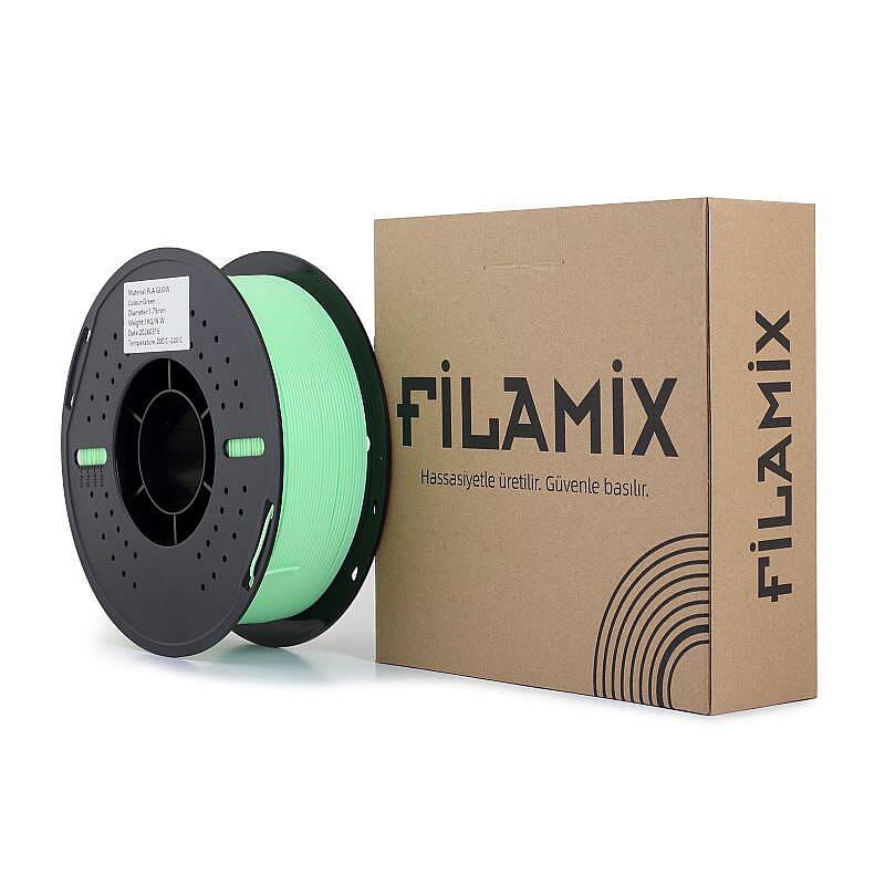 Filamix PLA Glow Karanlıkta Parlayan Filament Green 1.75mm 1000gr - 3