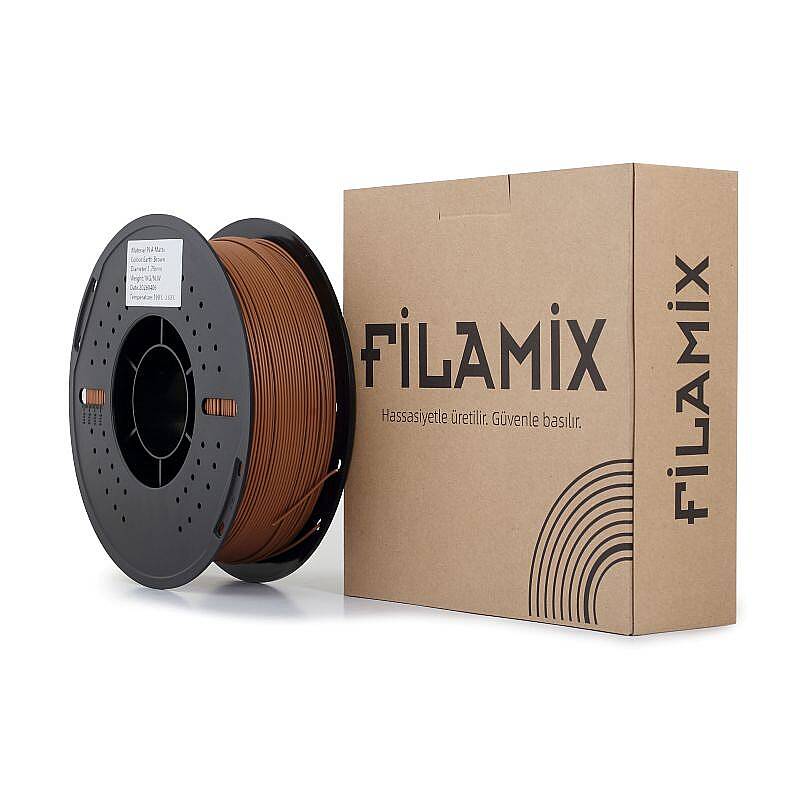 Filamix PLA Mat Filament Earth Brown 1.75mm 1000gr - 3