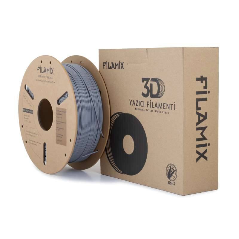 Filamix PLA Mat Filament Gri 1.75mm 1000gr - 3
