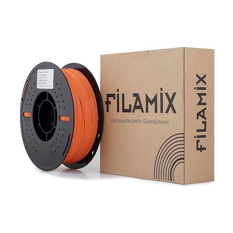 Filamix PLA Mat Filament Orange 1.75mm 1000gr - 3