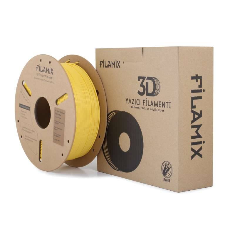 Filamix PLA Mat Filament Yellow 1.75mm 1000gr - 3