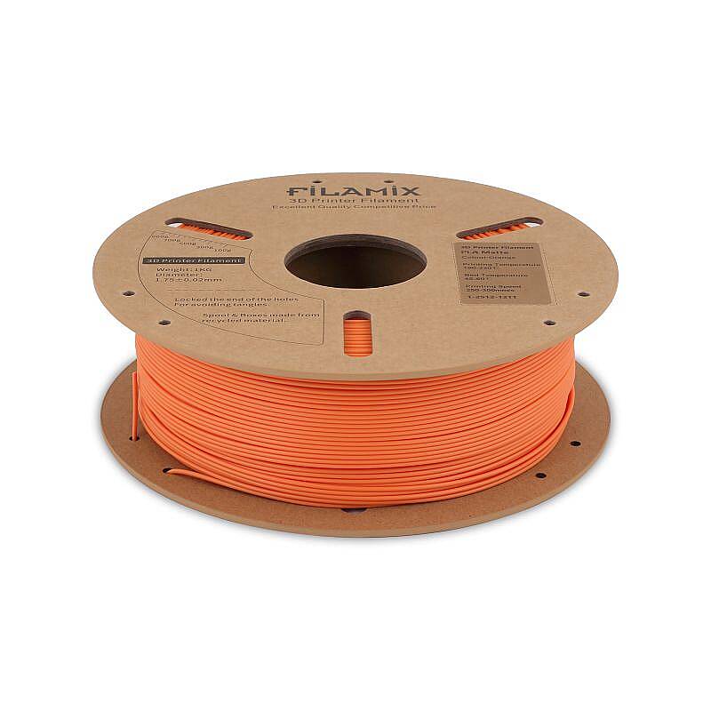 Filamix PLA Mat Filament Orange 1.75mm 1000gr - 2