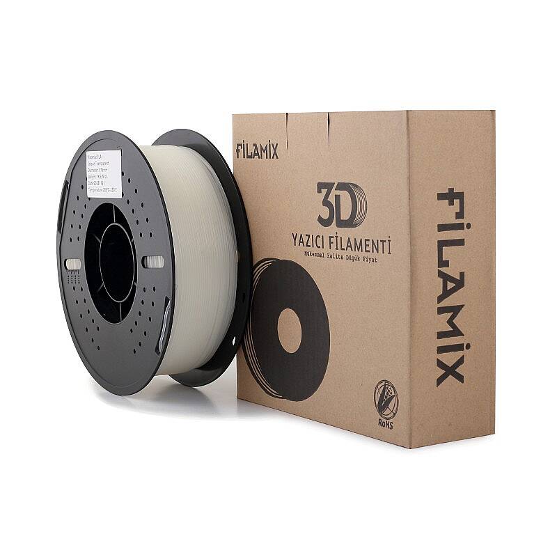 Filamix PLA Plus Filament Şeffaf 1.75mm 1000gr - 3