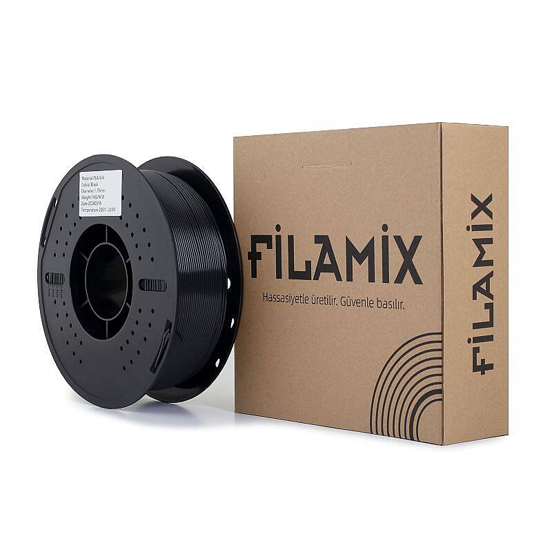 Filamix PLA Silk Black Filament 1.75mm 1000gr - 3