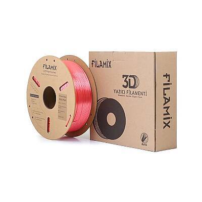Filamix PLA Silk Coral Pink Filament 1.75mm 1000gr - 3 data-big=