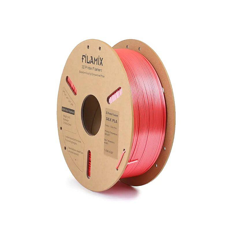 Filamix PLA Silk Coral Pink Filament 1.75mm 1000gr - 1