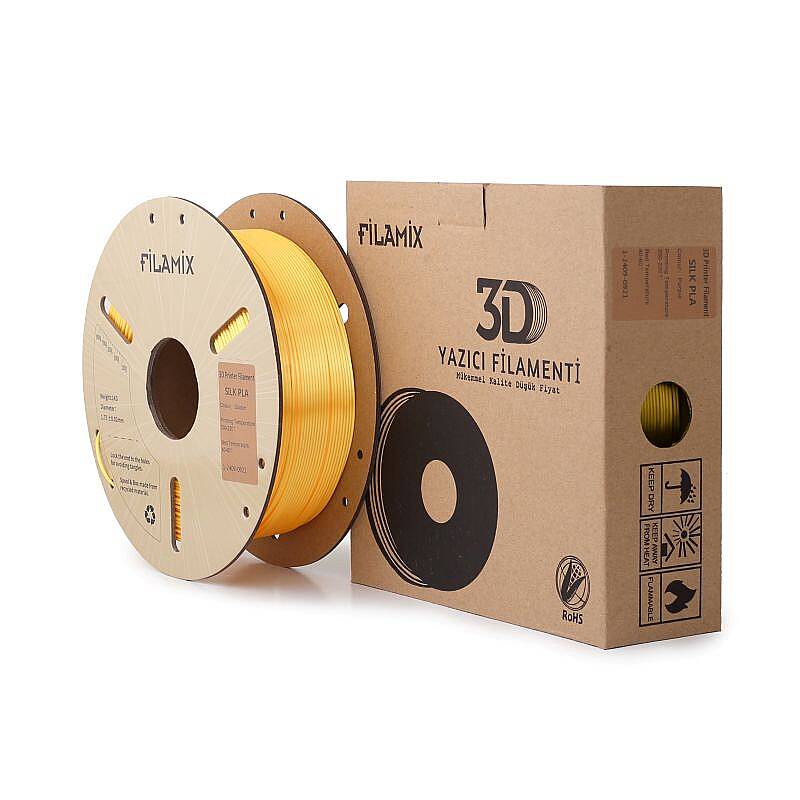 Filamix PLA Silk Gold Filament 1.75mm 1000gr - 3