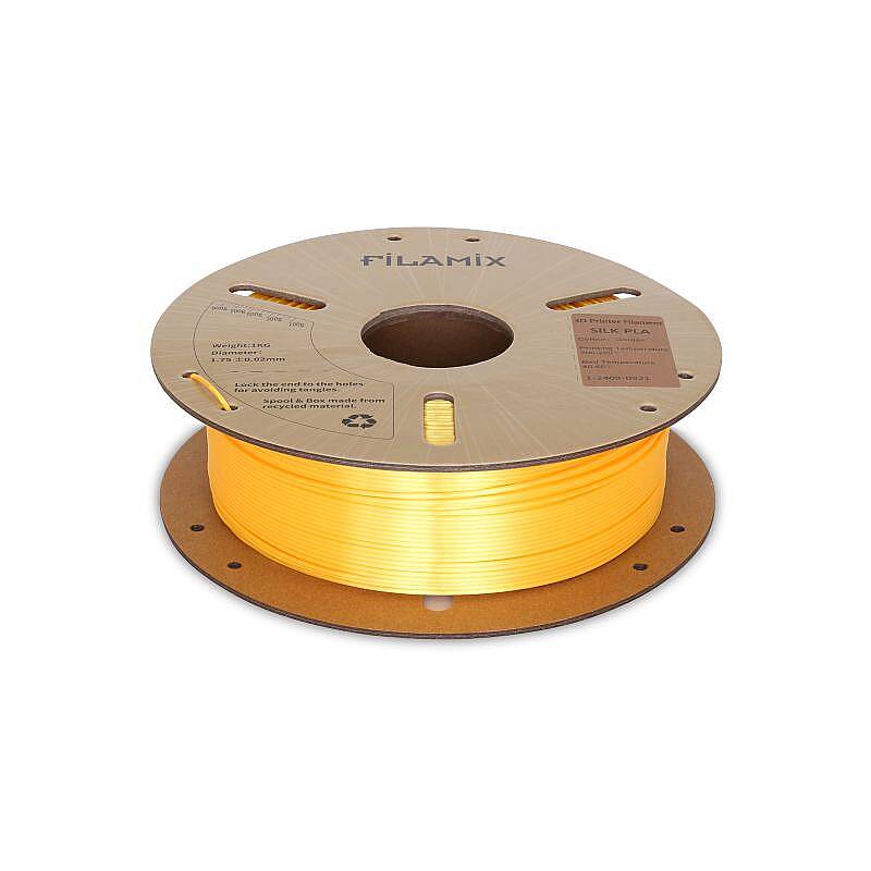 Filamix PLA Silk Gold Filament 1.75mm 1000gr - 2
