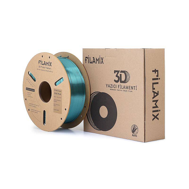 Filamix PLA Silk Holly Green Filament 1.75mm 1000gr - 3