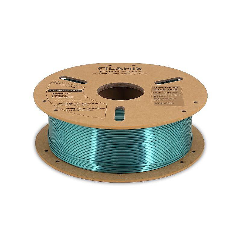 Filamix PLA Silk Holly Green Filament 1.75mm 1000gr - 2