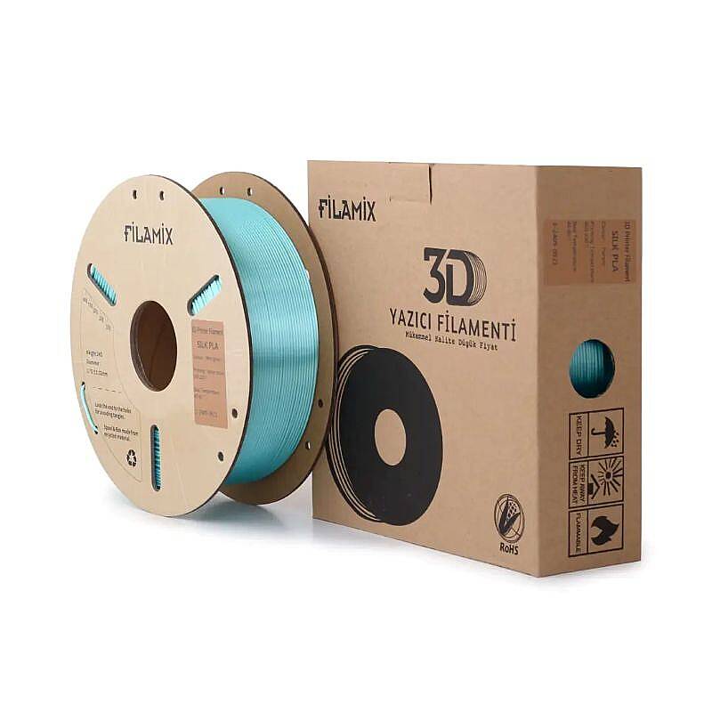 Filamix PLA Silk Mint Green Filament 1.75mm 1000gr - 3