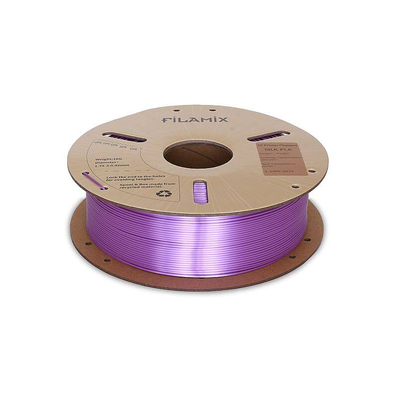 Filamix PLA Silk Purple Filament 1.75mm 1000gr - 2