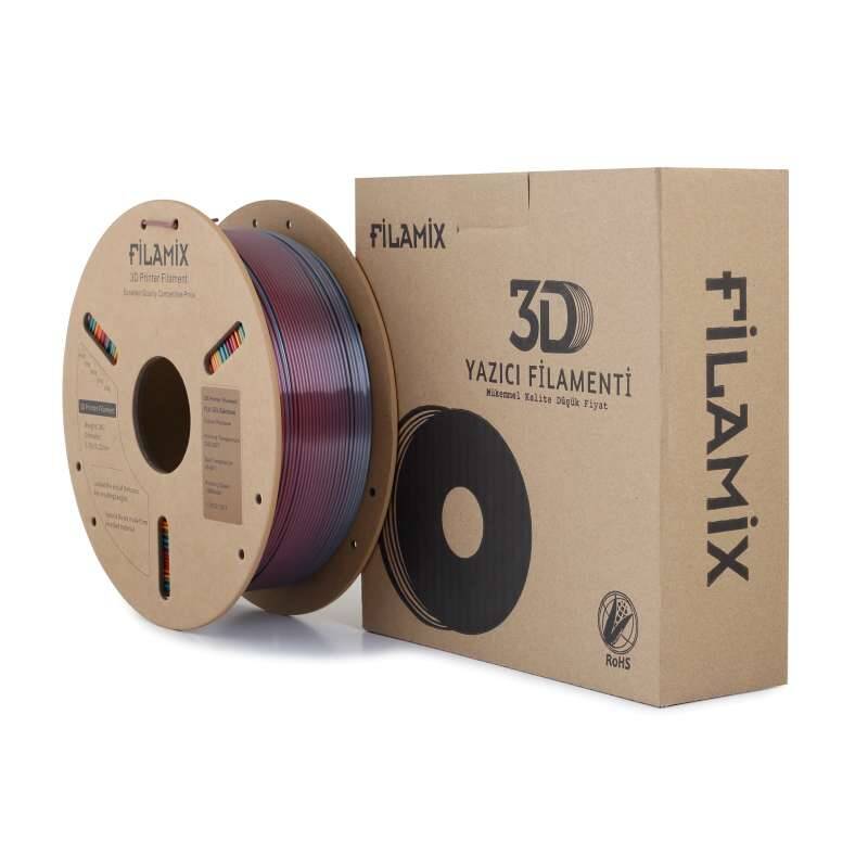 Filamix PLA Silk Rainbow Filament 1.75mm 1000gr - 3