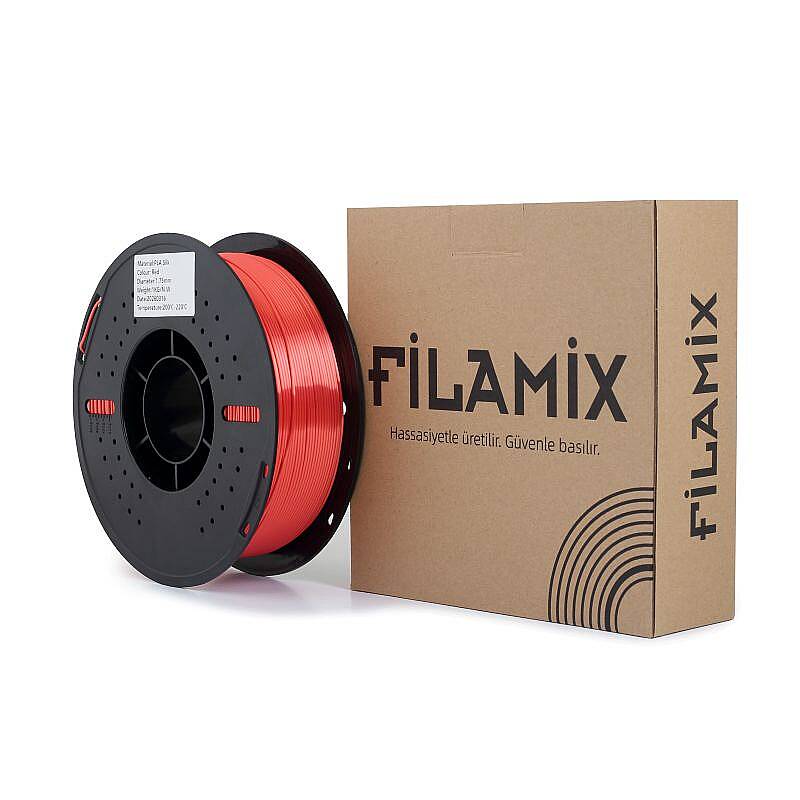 Filamix PLA Silk Red Filament 1.75mm 1000gr - 3