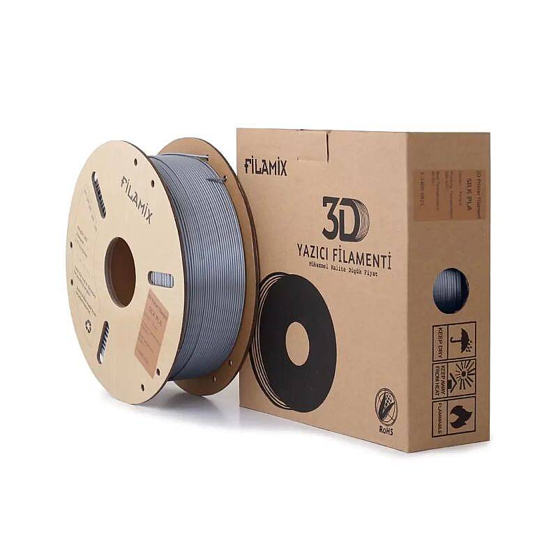 Filamix PLA Silk Silver Filament 1.75mm 1000gr - 3