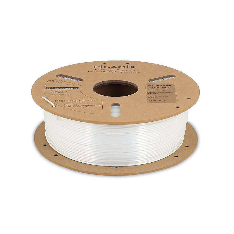 Filamix PLA Silk White Filament 1.75mm 1000gr - 2