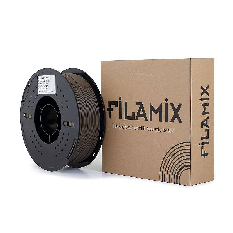 Filamix PLA Wood Filament Black Walnut 1.75mm 1000gr - 3