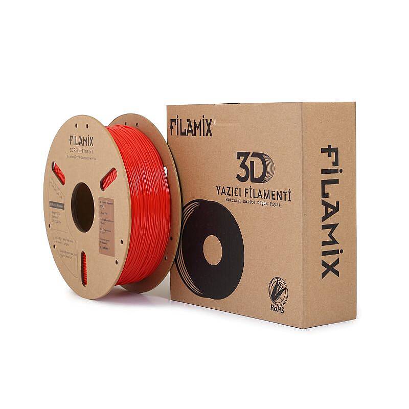 Filamix TPU 95A Filament Red 1.75mm 1000gr - 3