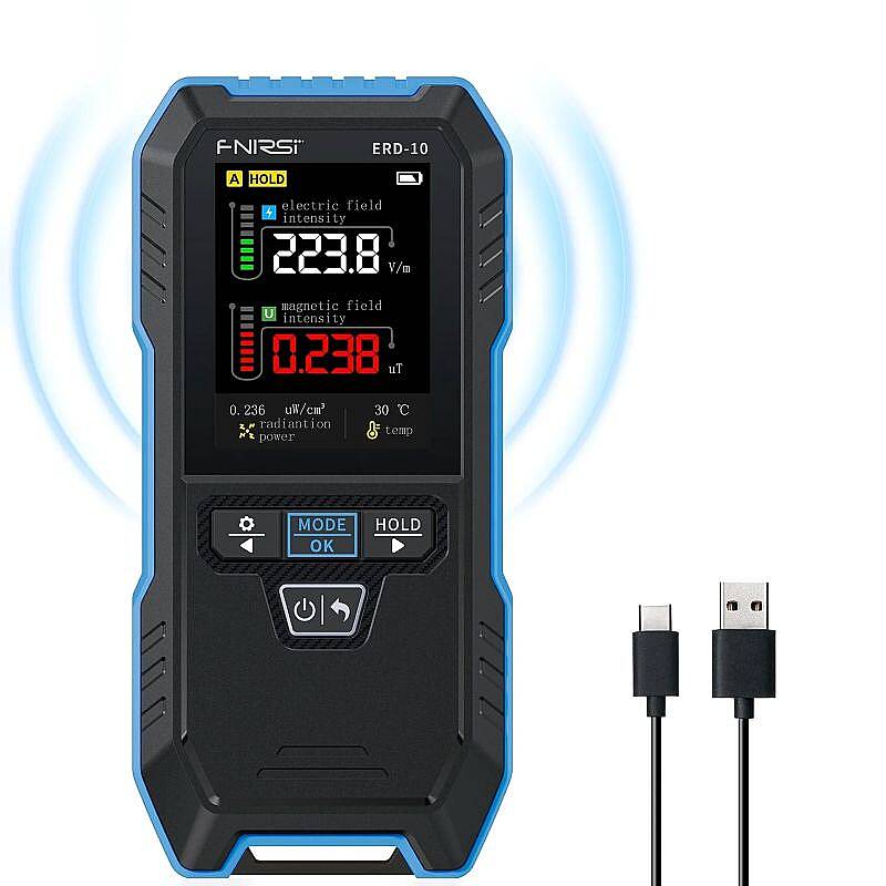 FNIRSI ERD-10 4'ü 1 Arada Dijital Elektromanyetik Radyasyon Dedektörü - EMF Ölçer - 2