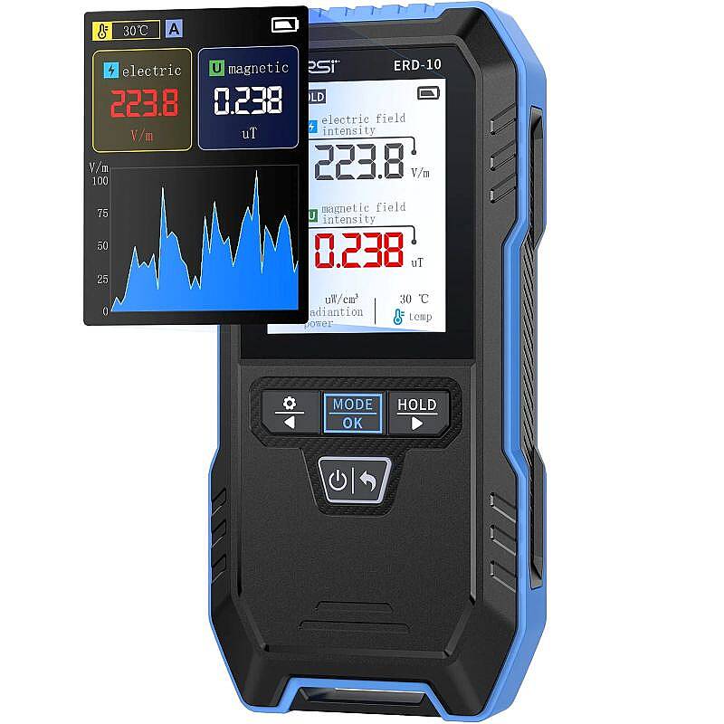 FNIRSI ERD-10 4'ü 1 Arada Dijital Elektromanyetik Radyasyon Dedektörü - EMF Ölçer - 1