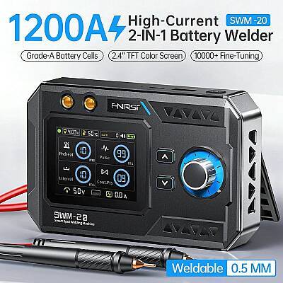 FNIRSI SWM-20 1200A Çift Darbeli Şarjlı Punta Kaynak Makinesi - 5000mAh Powerbank - FNIRSI (1)