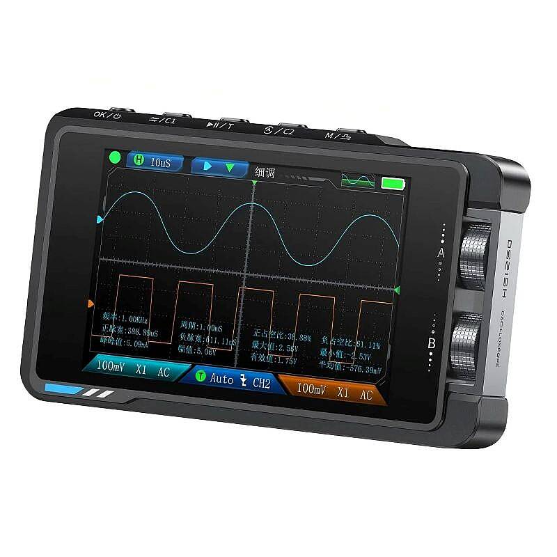 FNIRSI DS215H 2’si 1 Arada 50MHz Çift Kanal Dijital Osiloskop ve DDS Sinyal Jeneratörü - 2