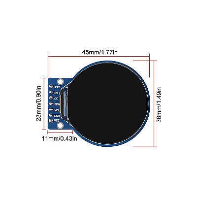GC9A01 1.28 İnç 240x240 Yuvarlak IPS TFT LCD Ekran Modülü - PCB - 3