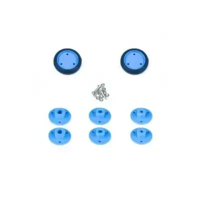 Geçmeli Tekerlek Seti 30x8mm - Mavi - Robolink (1)