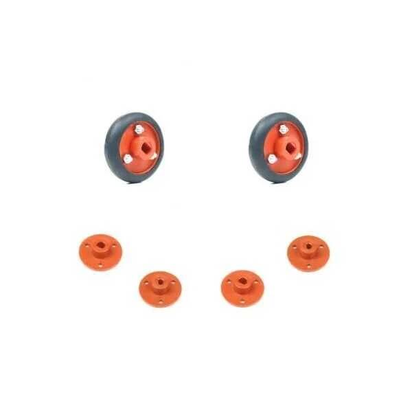 Geçmeli Tekerlek Seti 30x8mm - Turuncu - 1