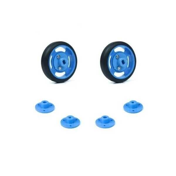 Geçmeli Tekerlek Seti 50x11mm - Mavi - 1
