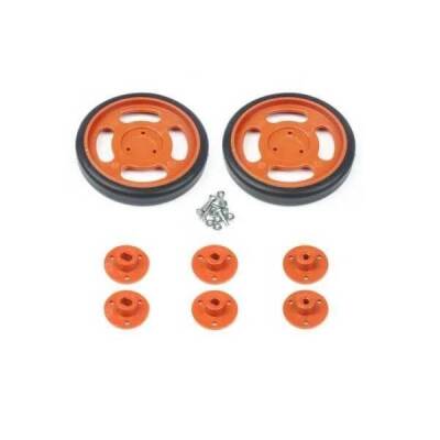 Geçmeli Tekerlek Seti 70x11mm - Turuncu - Robolink (1)
