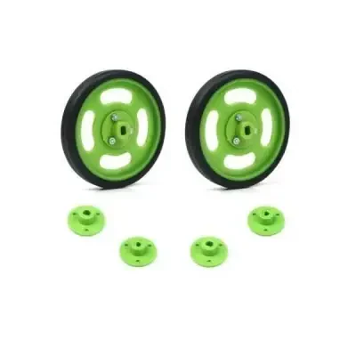 Geçmeli Tekerlek Seti 70x11mm - Yeşil - 1 data-big=