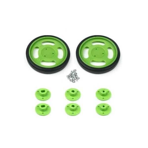 Geçmeli Tekerlek Seti 70x11mm - Yeşil - 2