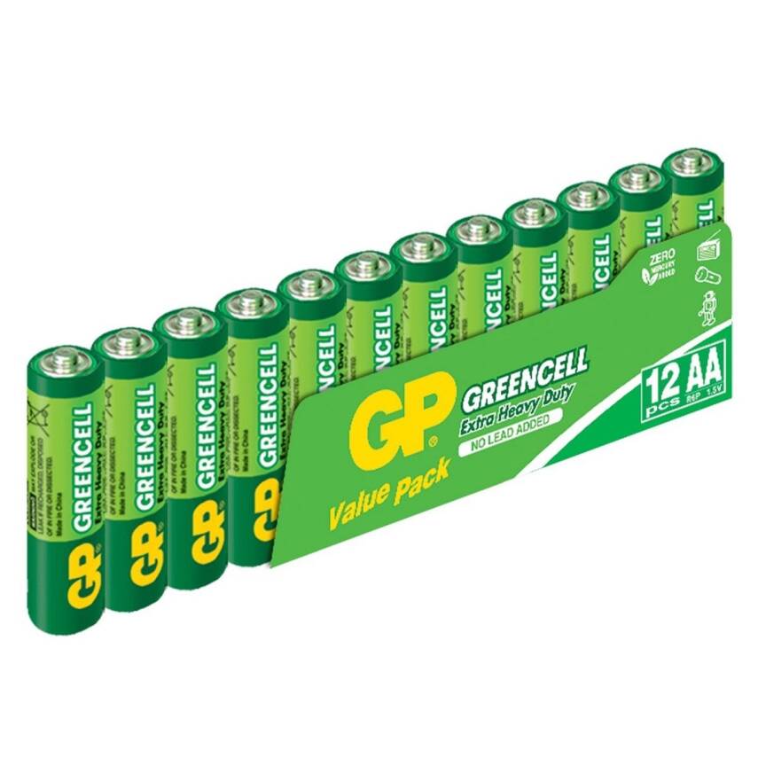 GP GreenCell 1.5V AA Kalem Pil 12'li - 1