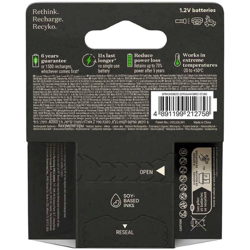 GP85AAAHCBR21-2TLB4 800mAH AAA Şarjlı İnce Pil 4'lü Kart - 2