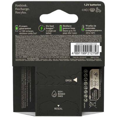 GP85AAAHCBR21-2TLB4 800mAH AAA Şarjlı İnce Pil 4'lü Kart - GP (1)