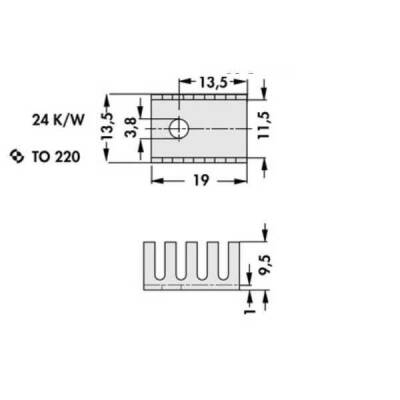 Heatsink-Soğutucu TO-220 - Vida Montaj - 2 data-big=