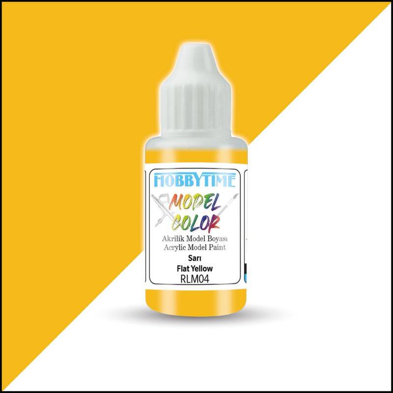 Hobbytime 376 18 m. RLM04 Sarı Akrilik Model Boyası - 1
