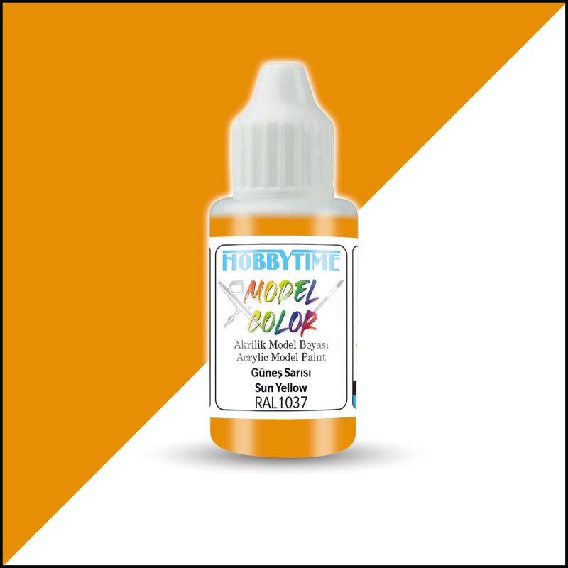 Hobbytime 383 18 ml RAL1037 Güneş Sarısı Akrilik Model Boyası - 1