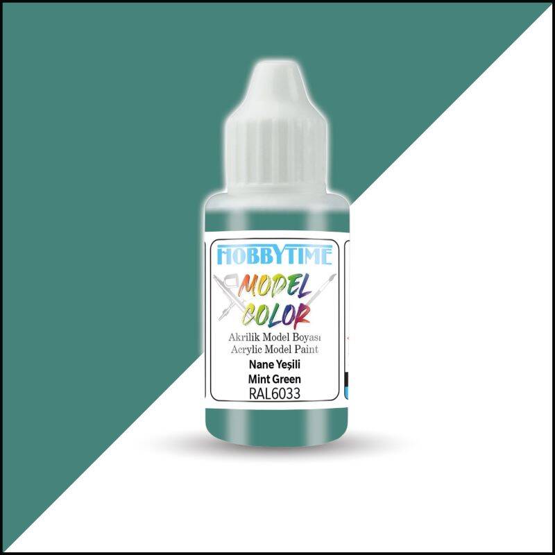 Hobbytime 406 18 ml RAL6033 Nane Yeşili Akrilik Model Boyası - 1