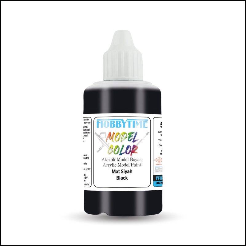 Hobbytime 472 50ml Mat Siyah Akrilik Model Boyası - 1
