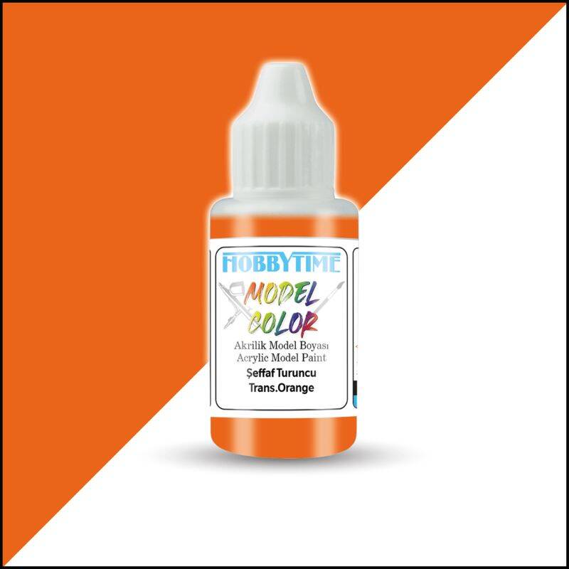 Hobbytime 489 18 ml. Şeffaf Turuncu (Trans.Orange), Akrilik Model Boyası - 1